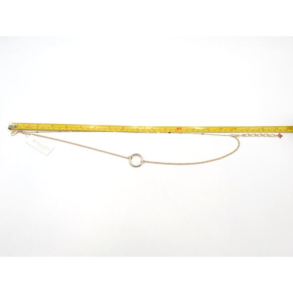 Panacea Layered Open Circle Pendant Necklace for Women's Elegant Gold Design - Picture 6 of 6